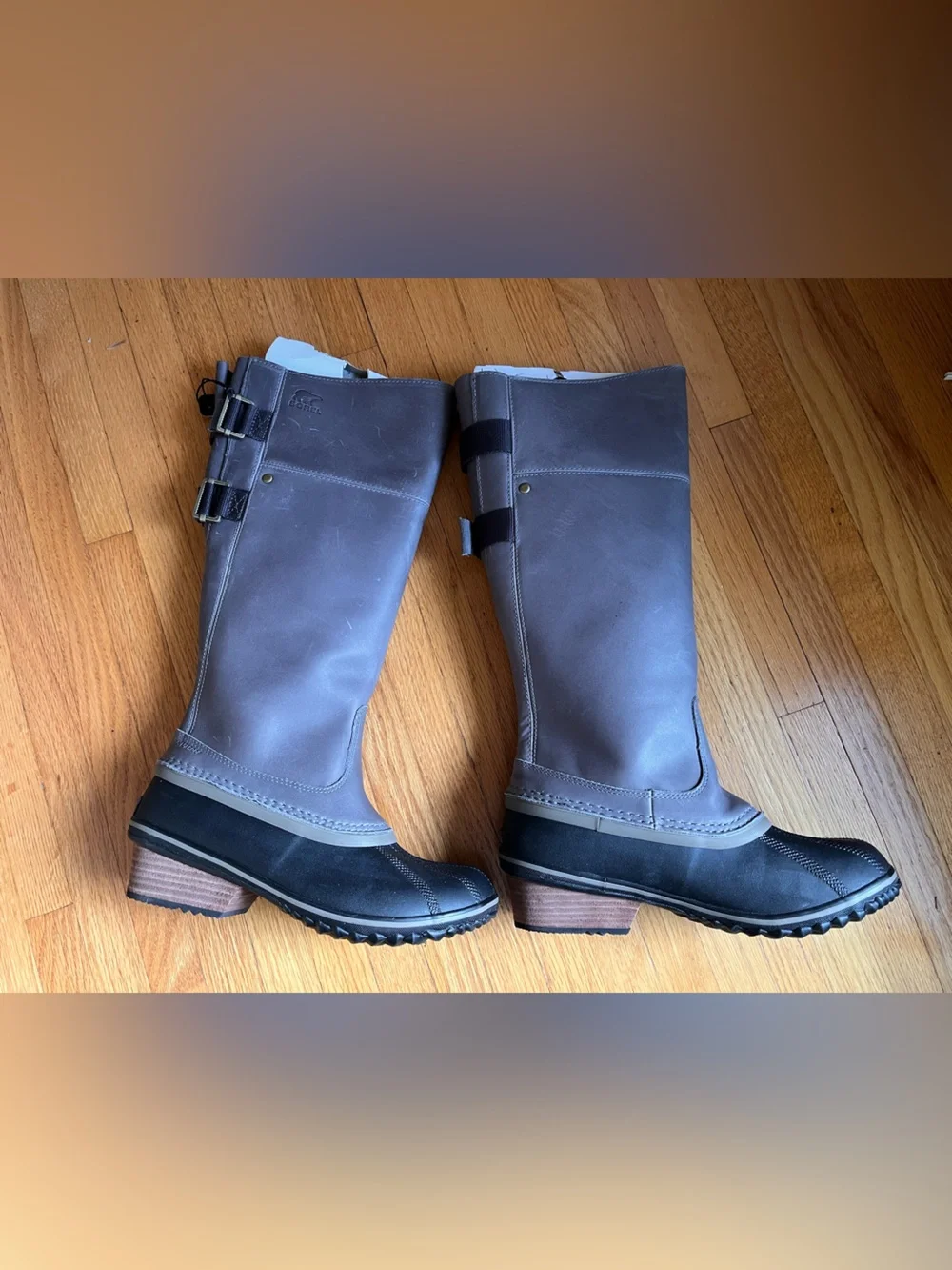 Sorel Slimpack Riding Tall Gray and Waterproof Boots 7